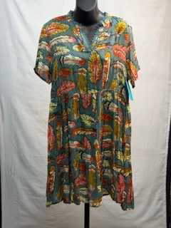 CF42-219 FEATHER DRESS S