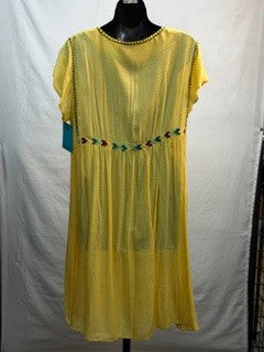 CF42-217 YELLOW CACTUS DRESS S