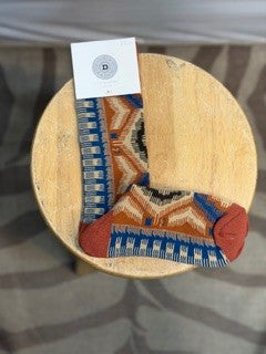 CF42-153 RUST/BLUE SOCKS