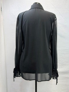CF10-26 BLACK SHEAR BLOUSE L