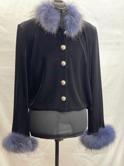CF14-56 VELVET JACKET W/FUR XL