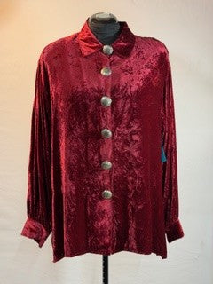 CF14-122  VELVET TOP WITH SS BUTTONS L