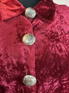 CF14-122  VELVET TOP WITH SS BUTTONS L