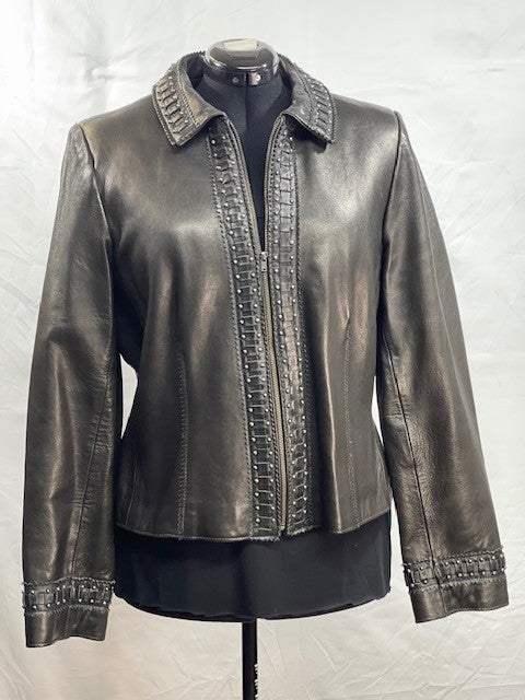 CF14-44 BLK ZIPPER JACKET XL