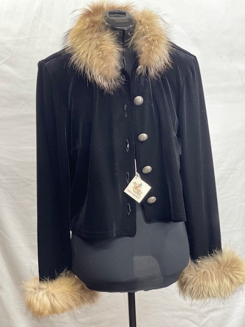 CF14-58 VELVET JACKET W/FUR L