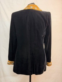 CF14-94 BLK/TAN VELVET BLAZER L