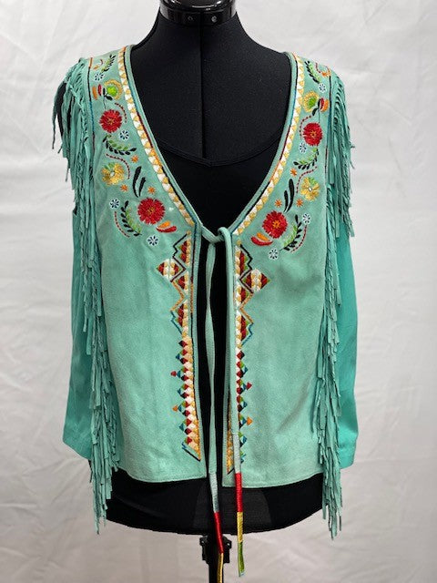 CF63-9 SUEDE GREEN VEST L