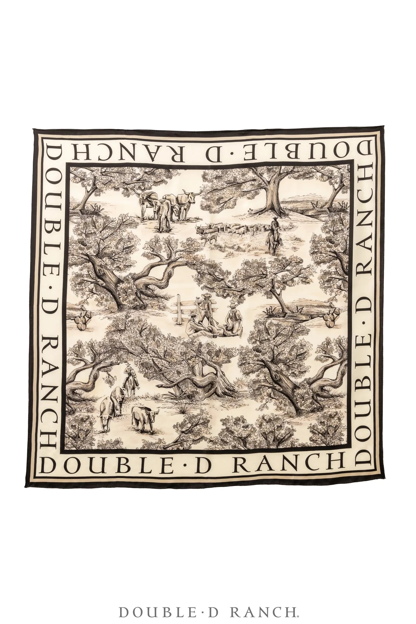 WIDE OPEN TRAILS TOILE SCARF