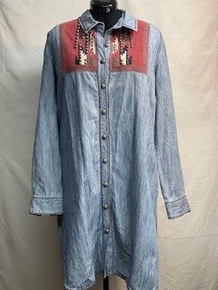 CF33-94 DENIM SHIRT DRESS XL