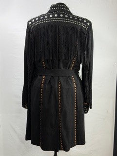 CF33-148 BLK SUEDE COIN JACKET 2X