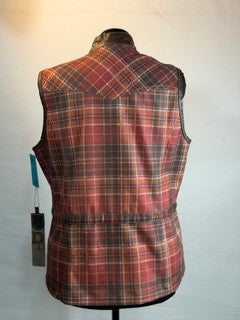 CF33-135 RED PLAID VEST XL
