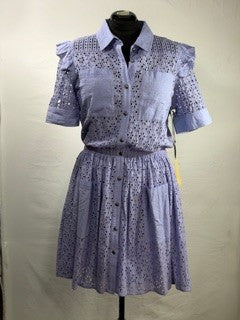 CF33-154 LAV ABBY EYELET DRESS L