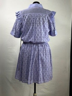 CF33-154 LAV ABBY EYELET DRESS L