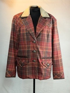 CF33-134 RED PLAID JACEKT XL