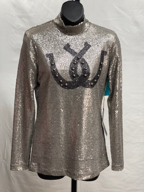 CF66-5 SEQUIN HORSESHOE TOP M