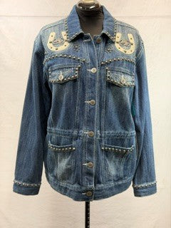 CF33-191 DENIM RANCH RODEO JACKET L