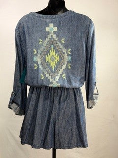 CF33-156 DENIM ROMPER L