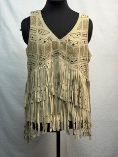 CF42-191 SUEDE FRINGE TANK S
