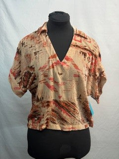 CF42-193 V NECK VELVET TOP S