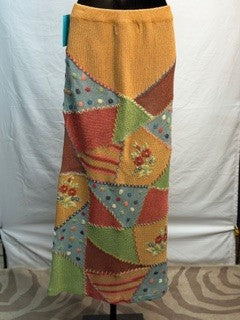 CF52-203PATCHWORK KNIT SKIRTXS