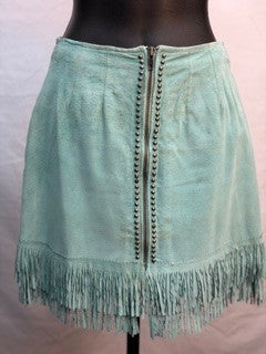 CF52-204 TURQ SUEDE SKIRT 6