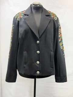 CF59-52 BLACK KNIT BLAZER 1X