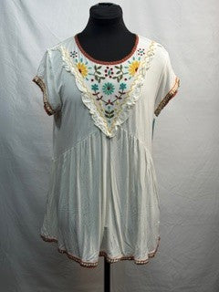 CF42-196 WHITE DAISY TOP S