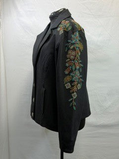 CF59-52 BLACK KNIT BLAZER 1X