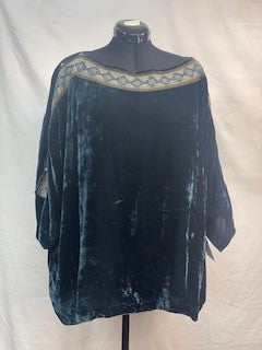 CF25-8 VELVET 3/4 SLV TOP XL