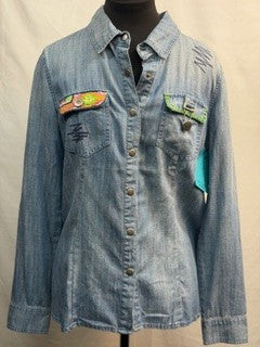CF42-194 DENIM WORK SHIRT S