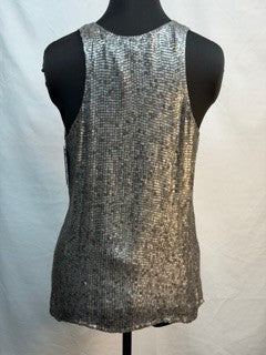 CF52-221 SILVER SEQUIN TANK M