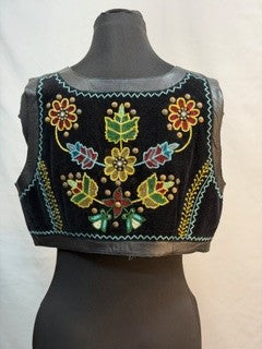 CF52-224 LEATHER BOLERO VEST M