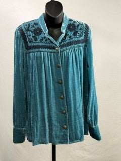 CF91-8 VELVET TOP WITH NAVY S