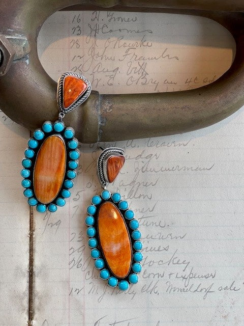 Federico Spiney & Turquoise earrings