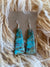 Turquoise slab earrings