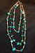 Turquoise Nugget Silver Necklace